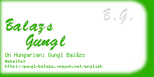 balazs gungl business card